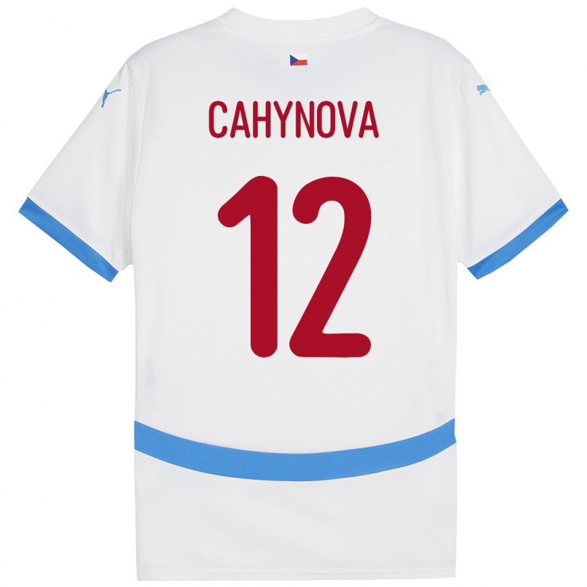 Niño Camiseta Chequia Klára Cahynová #12 Blanco 2ª Equipación 24-26 La Camisa Argentina