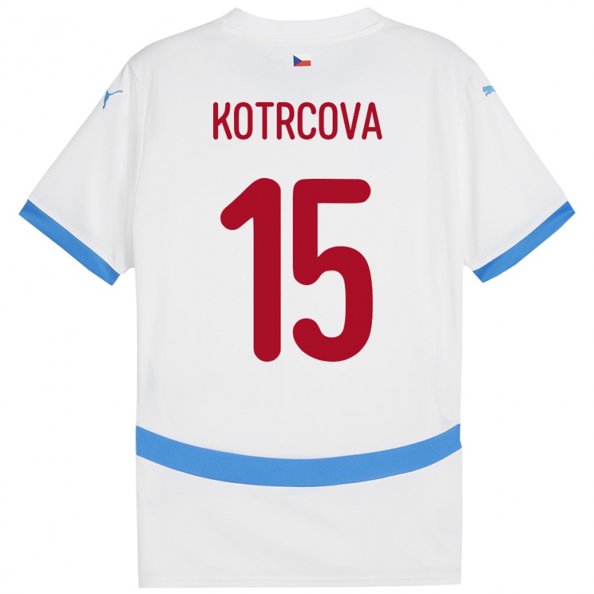 Niño Camiseta Chequia Kateřina Kotrčová #15 Blanco 2ª Equipación 24-26 La Camisa Argentina