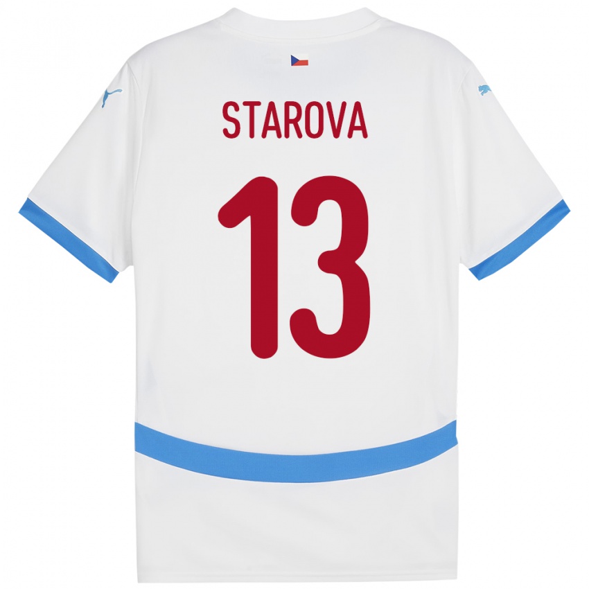 Niño Camiseta Chequia Antonie Stárová #13 Blanco 2ª Equipación 24-26 La Camisa Argentina