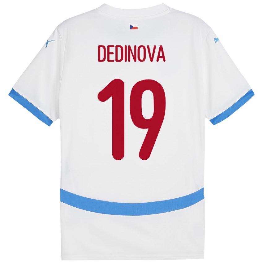 Niño Camiseta Chequia Aneta Dědinová #19 Blanco 2ª Equipación 24-26 La Camisa Argentina