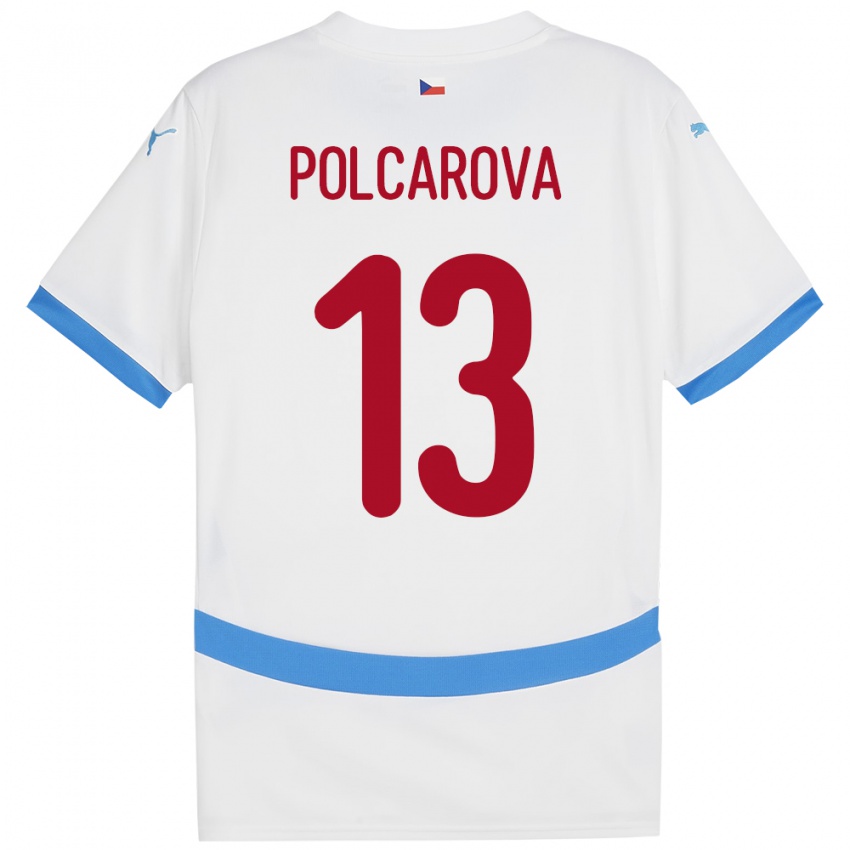 Niño Camiseta Chequia Barbora Polcarová #13 Blanco 2ª Equipación 24-26 La Camisa Argentina