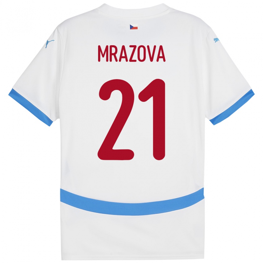 Niño Camiseta Chequia Miroslava Mrázová #21 Blanco 2ª Equipación 24-26 La Camisa Argentina