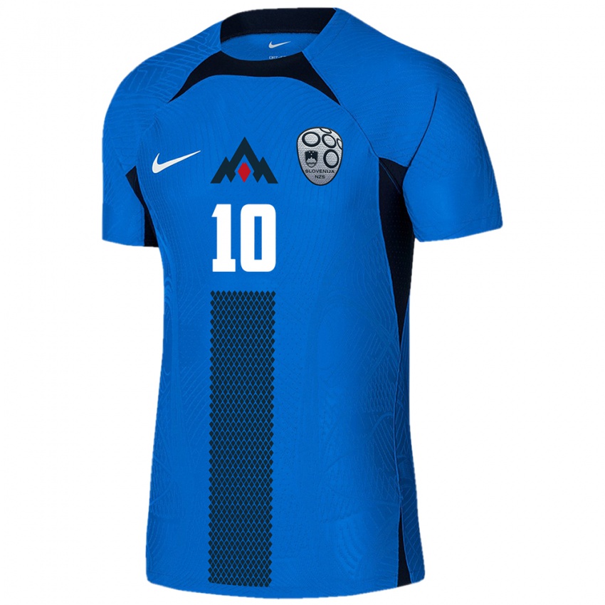 Niño Camiseta Eslovenia Svit Seslar #10 Azul 2ª Equipación 24-26 La Camisa Argentina