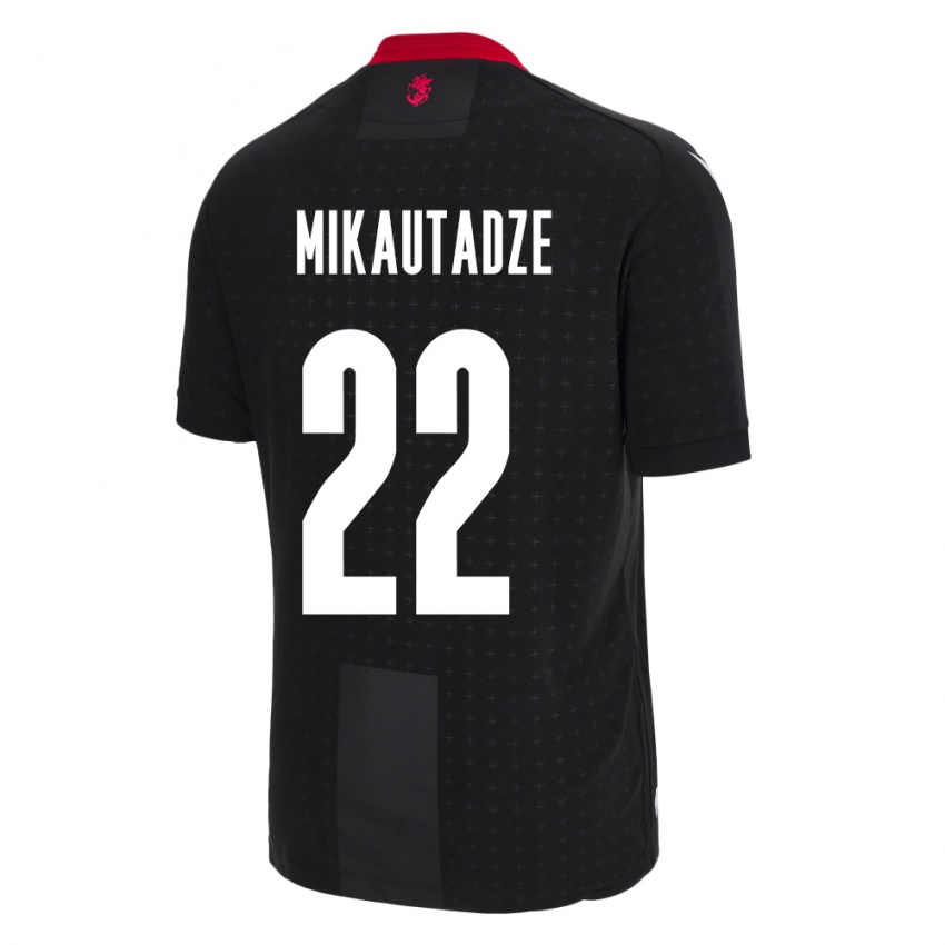Niño Camiseta Georgia Georges Mikautadze #22 Negro 2ª Equipación 24-26 La Camisa Argentina