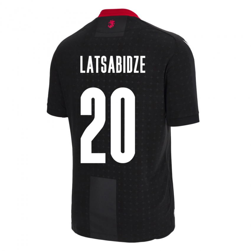 Niño Camiseta Georgia Luka Latsabidze #20 Negro 2ª Equipación 24-26 La Camisa Argentina