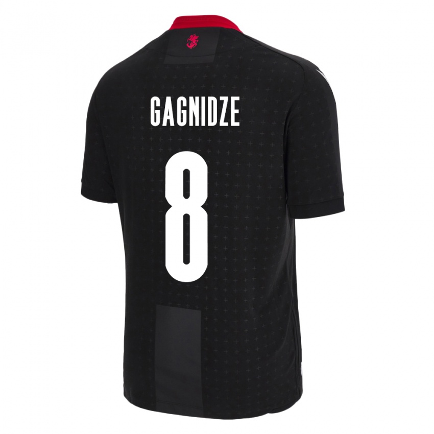 Niño Camiseta Georgia Luka Gagnidze #8 Negro 2ª Equipación 24-26 La Camisa Argentina