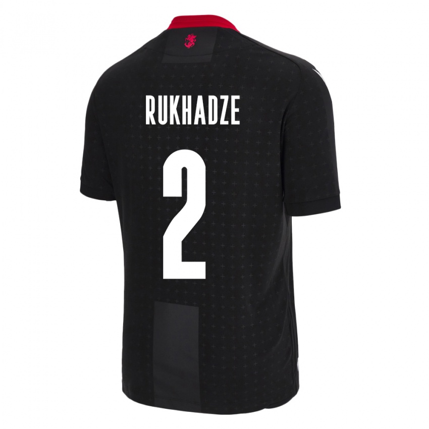 Niño Camiseta Georgia Zurab Rukhadze #2 Negro 2ª Equipación 24-26 La Camisa Argentina