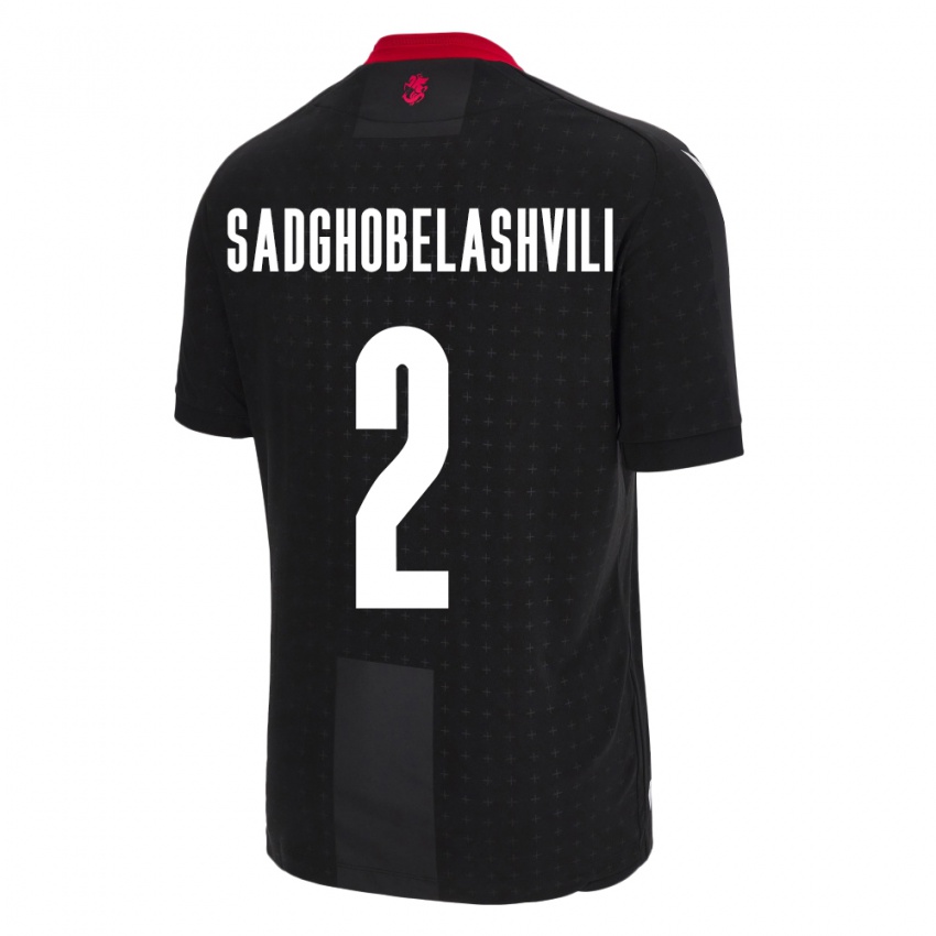 Niño Camiseta Georgia Gela Sadghobelashvili #2 Negro 2ª Equipación 24-26 La Camisa Argentina