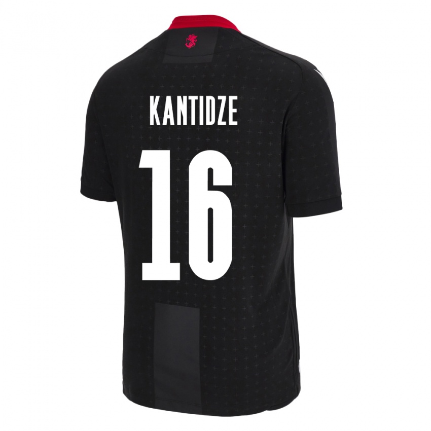 Niño Camiseta Georgia Nikoloz Kantidze #16 Negro 2ª Equipación 24-26 La Camisa Argentina