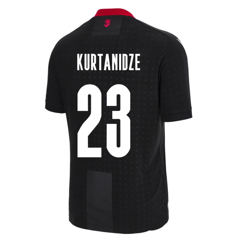 Niño Camiseta Georgia Revaz Kurtanidze #23 Negro 2ª Equipación 24-26 La Camisa Argentina