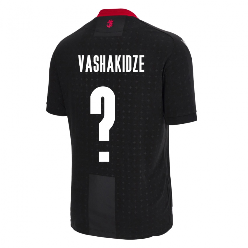 Niño Camiseta Georgia Nikoloz Vashakidze #0 Negro 2ª Equipación 24-26 La Camisa Argentina