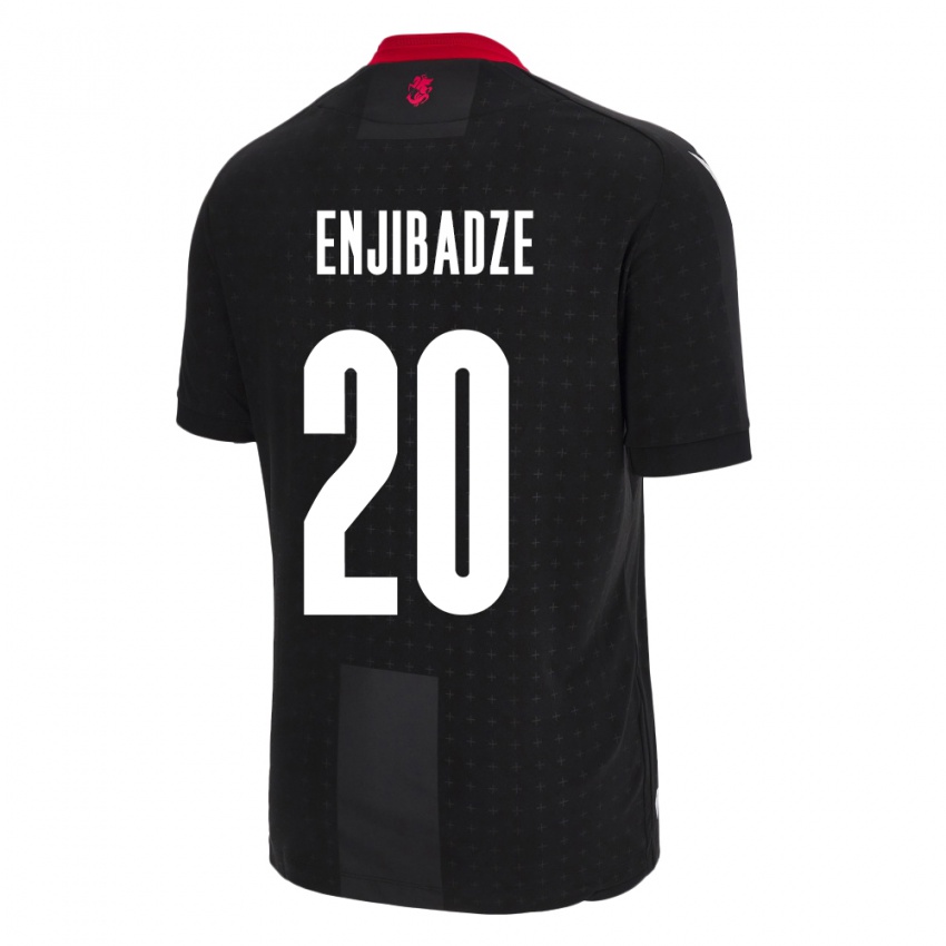 Niño Camiseta Georgia Elene Enjibadze #20 Negro 2ª Equipación 24-26 La Camisa Argentina