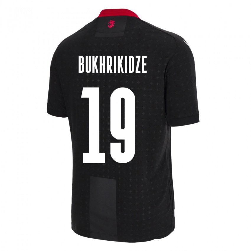 Niño Camiseta Georgia Nino Bukhrikidze #19 Negro 2ª Equipación 24-26 La Camisa Argentina