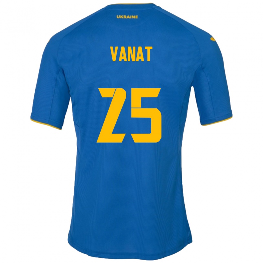 Niño Camiseta Ucrania Vladyslav Vanat #25 Azul 2ª Equipación 24-26 La Camisa Argentina