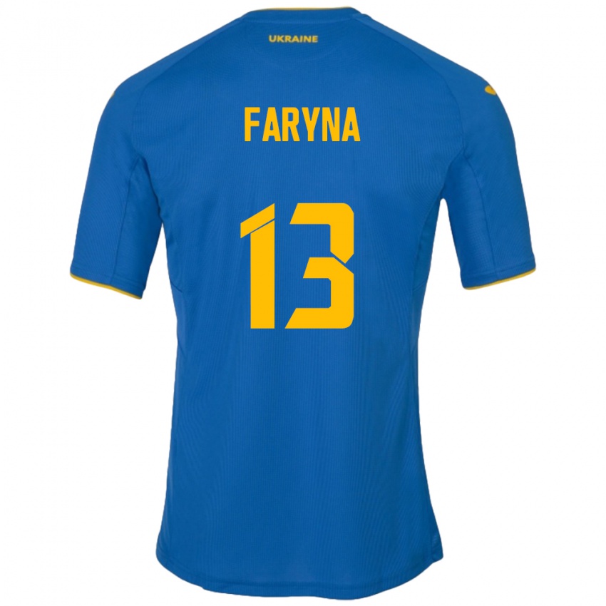 Niño Camiseta Ucrania Maryan Faryna #13 Azul 2ª Equipación 24-26 La Camisa Argentina