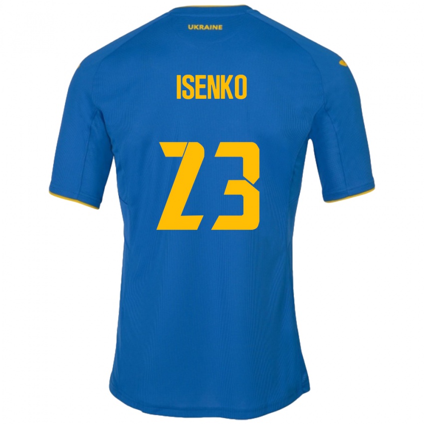 Niño Camiseta Ucrania Pavlo Isenko #23 Azul 2ª Equipación 24-26 La Camisa Argentina