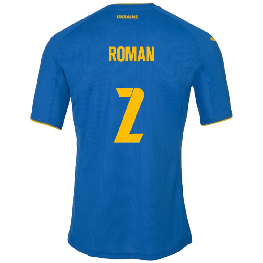 Niño Camiseta Ucrania Vitaliy Roman #2 Azul 2ª Equipación 24-26 La Camisa Argentina