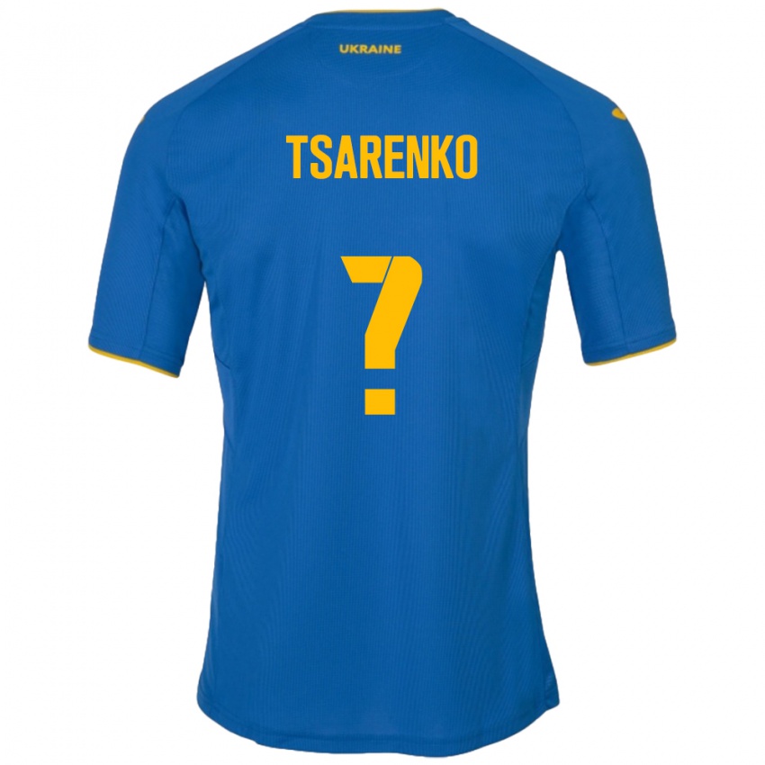 Niño Camiseta Ucrania Anton Tsarenko #0 Azul 2ª Equipación 24-26 La Camisa Argentina