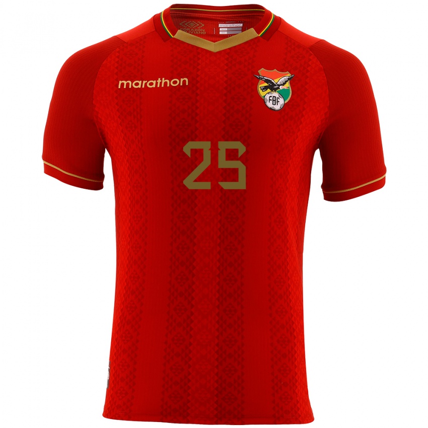 Niño Camiseta Bolivia Yomar Rocha #255 Rojo 2ª Equipación 24-26 La Camisa Argentina