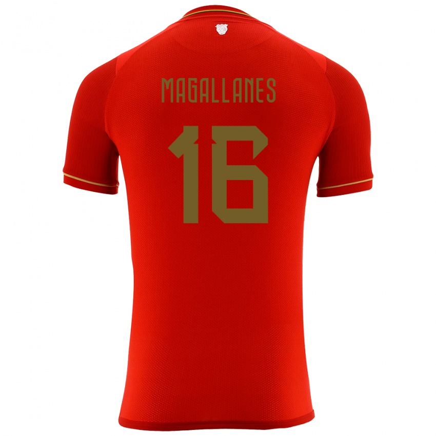 Niño Camiseta Bolivia Juan Magallanes #16 Rojo 2ª Equipación 24-26 La Camisa Argentina