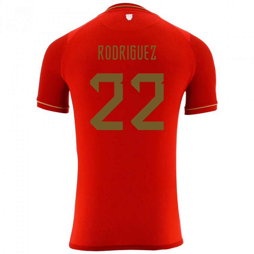 Niño Camiseta Bolivia Carlitos Rodriguez #22 Rojo 2ª Equipación 24-26 La Camisa Argentina