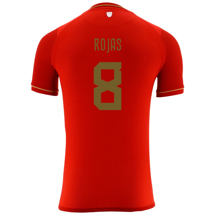 Niño Camiseta Bolivia Jairo Rojas #8 Rojo 2ª Equipación 24-26 La Camisa Argentina