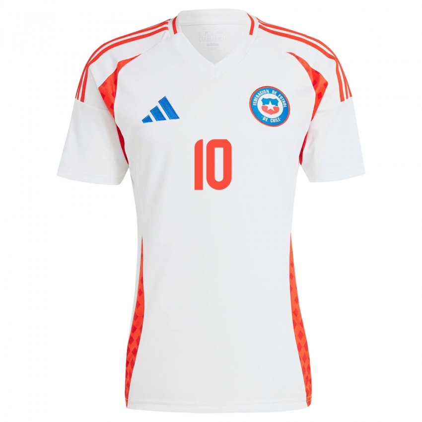 Niño Camiseta Chile Ignacio Vásquez #10 Blanco 2ª Equipación 24-26 La Camisa Argentina