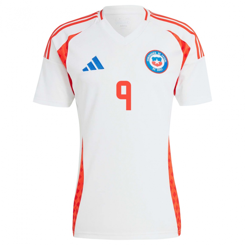 Niño Camiseta Chile Víctor Dávila #9 Blanco 2ª Equipación 24-26 La Camisa Argentina