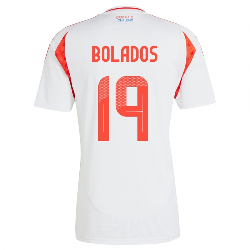 Niño Camiseta Chile Marcos Bolados #19 Blanco 2ª Equipación 24-26 La Camisa Argentina