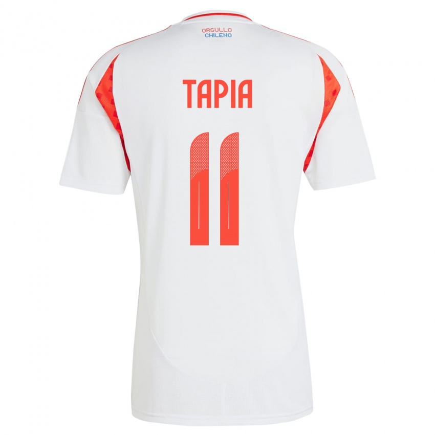 Niño Camiseta Chile Gonzalo Tapia #11 Blanco 2ª Equipación 24-26 La Camisa Argentina