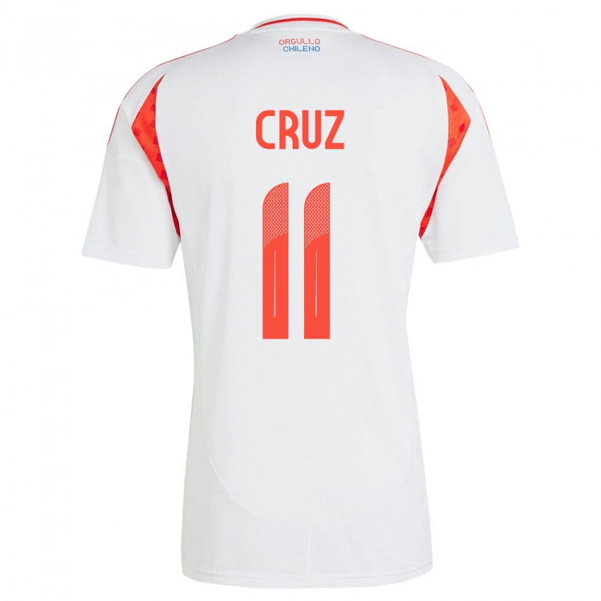 Niño Camiseta Chile Joan Cruz #11 Blanco 2ª Equipación 24-26 La Camisa Argentina