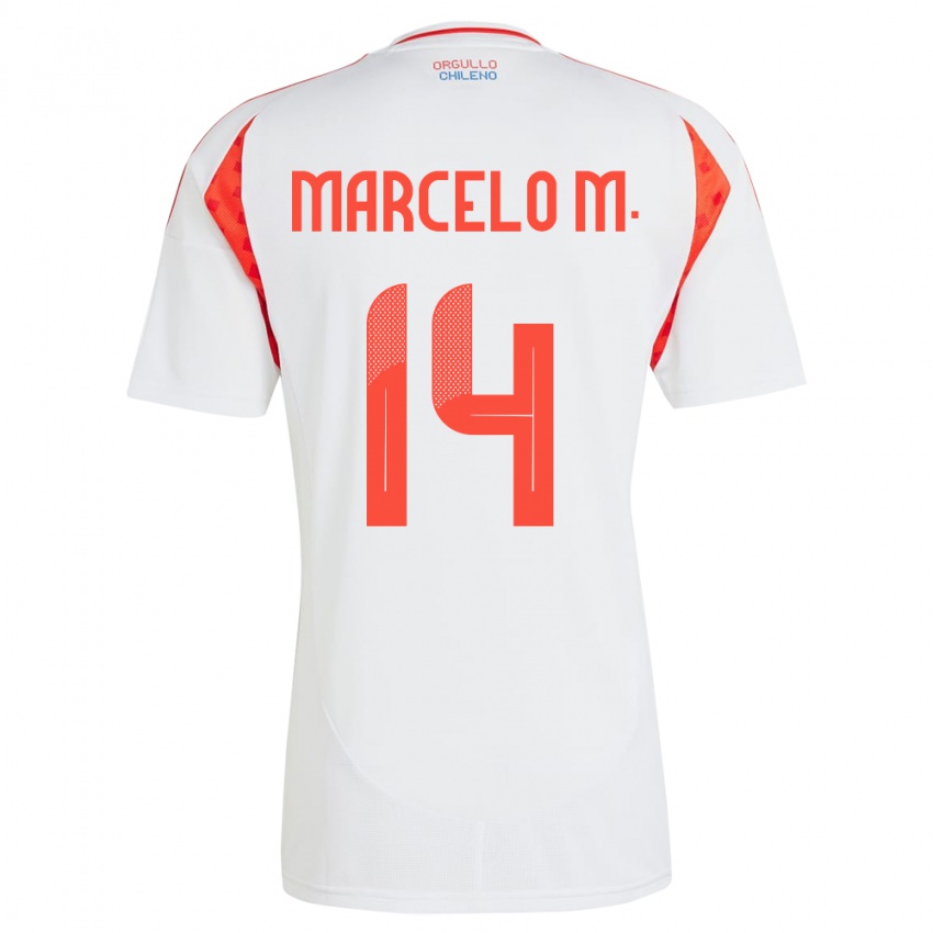 Niño Camiseta Chile Marcelo Morales #14 Blanco 2ª Equipación 24-26 La Camisa Argentina