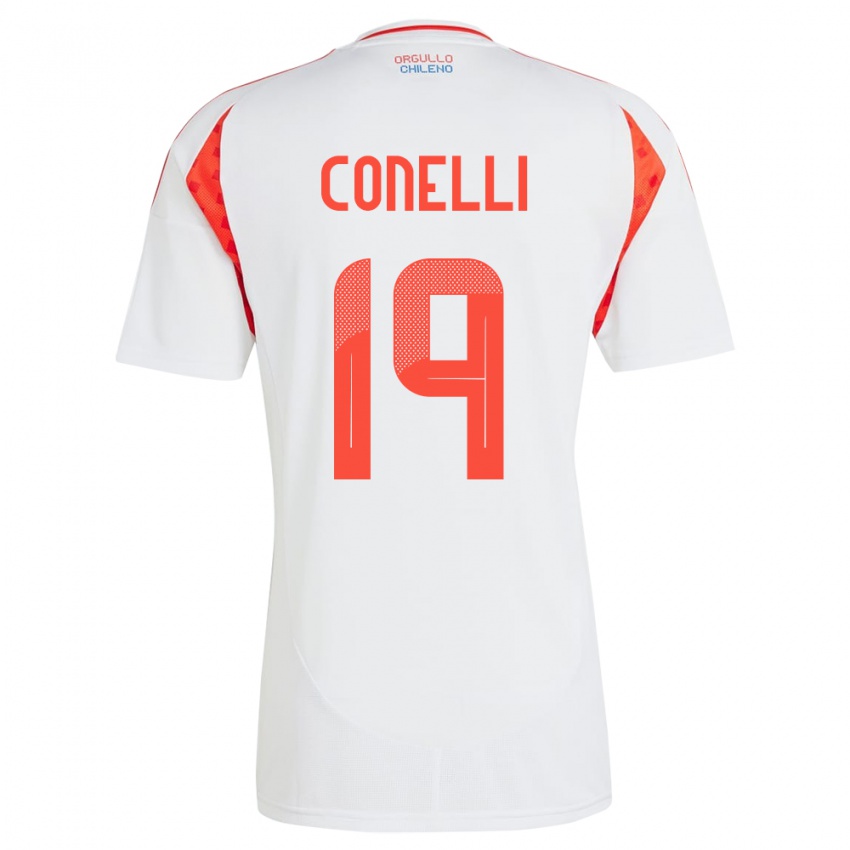 Niño Camiseta Chile Vicente Conelli #19 Blanco 2ª Equipación 24-26 La Camisa Argentina