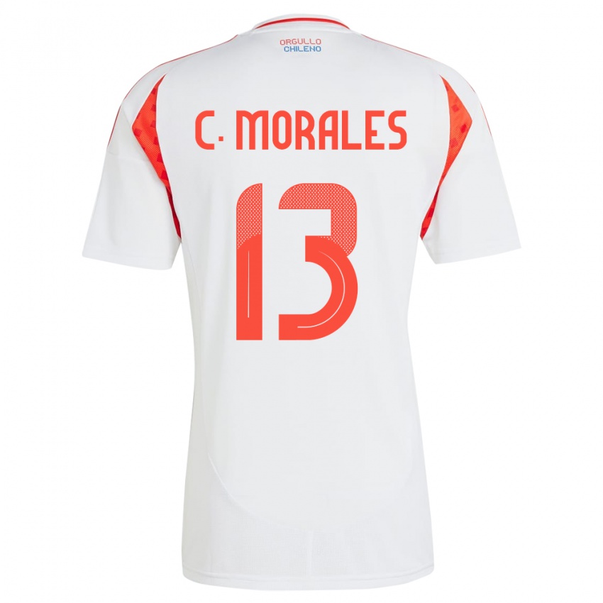 Niño Camiseta Chile Cristián Morales #13 Blanco 2ª Equipación 24-26 La Camisa Argentina