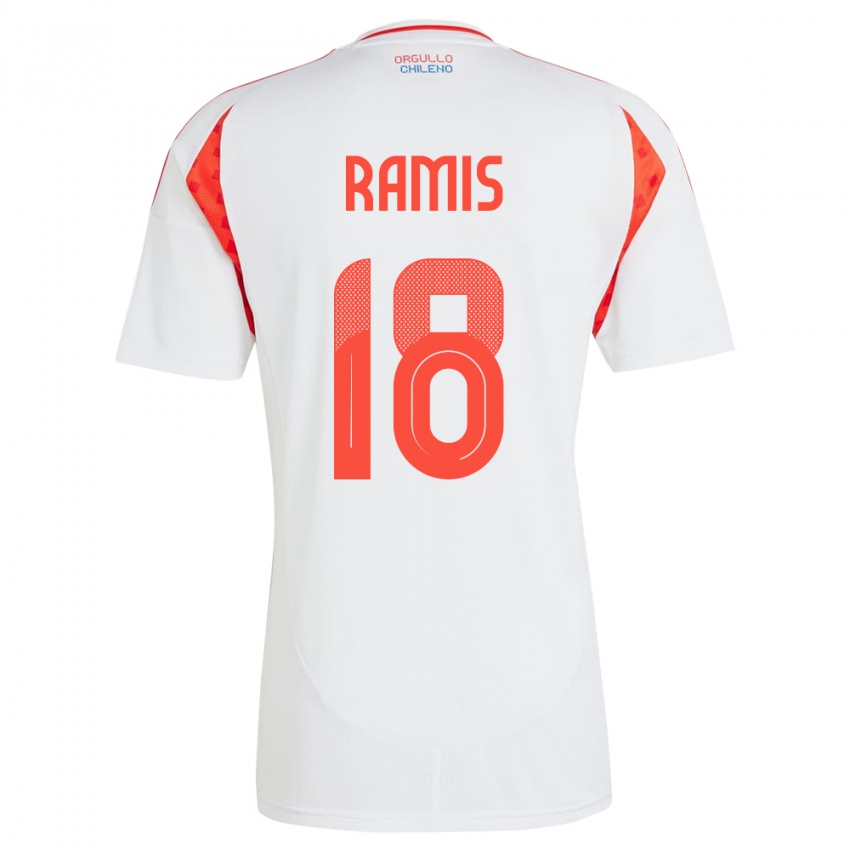 Niño Camiseta Chile Oliver Ramis #18 Blanco 2ª Equipación 24-26 La Camisa Argentina