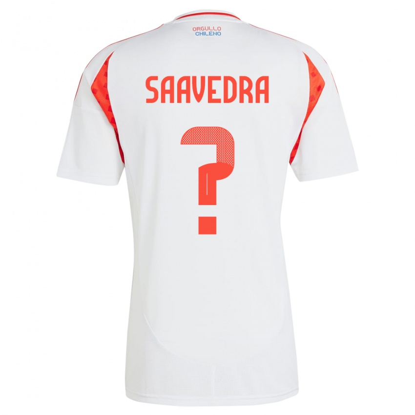 Niño Camiseta Chile Danilo Saavedra #0 Blanco 2ª Equipación 24-26 La Camisa Argentina