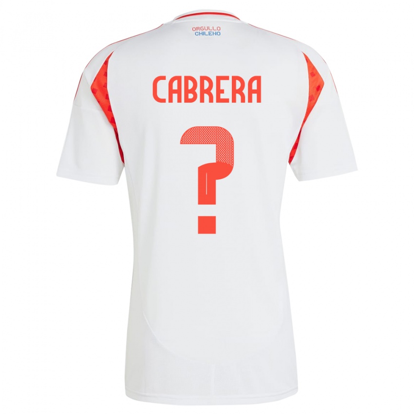 Niño Camiseta Chile Vicente Cabrera #0 Blanco 2ª Equipación 24-26 La Camisa Argentina