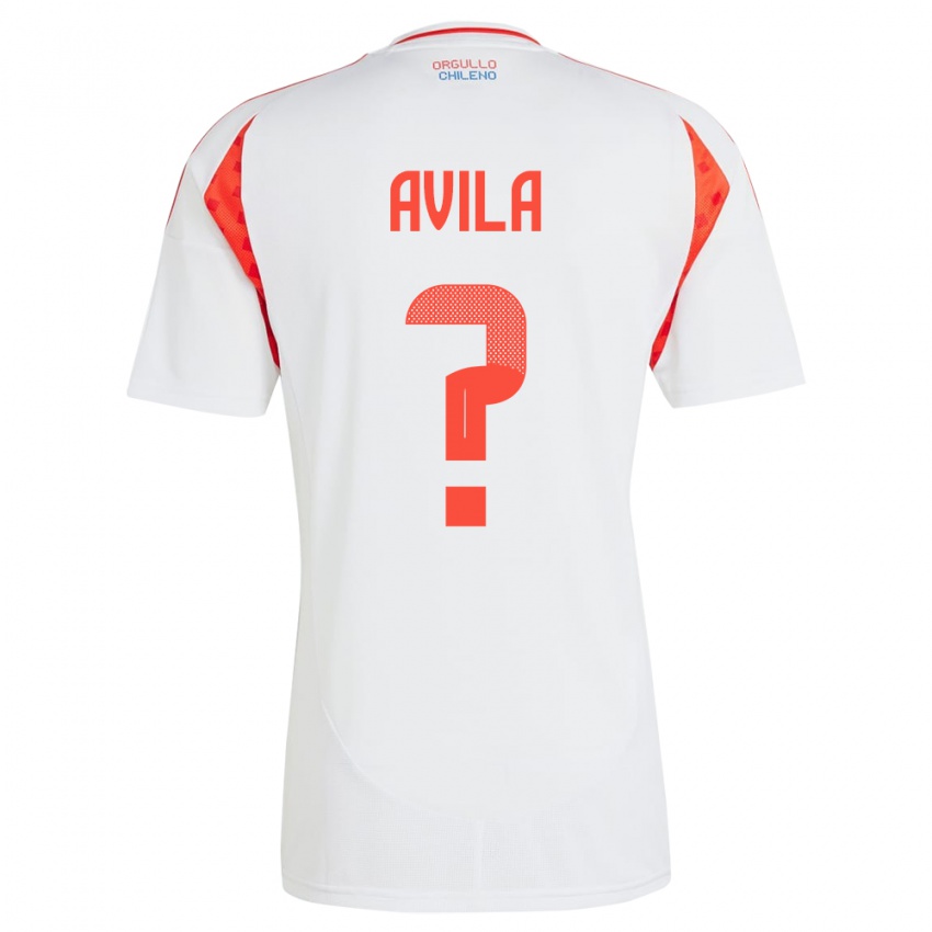 Niño Camiseta Chile Gustavo Ávila #0 Blanco 2ª Equipación 24-26 La Camisa Argentina