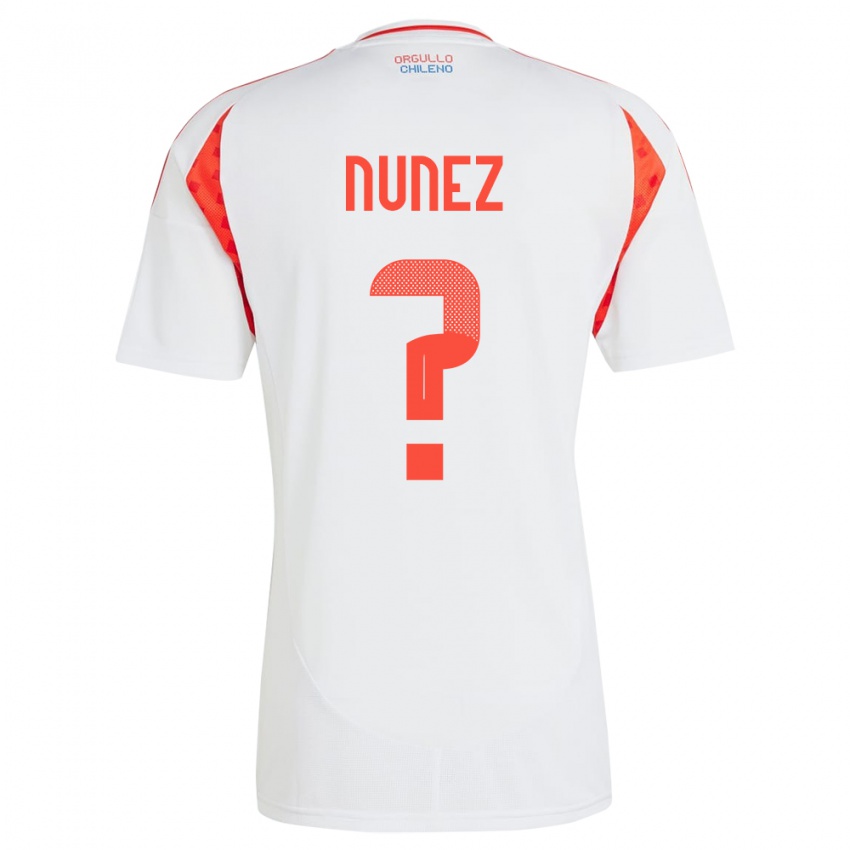 Niño Camiseta Chile Renato Nuñez #0 Blanco 2ª Equipación 24-26 La Camisa Argentina