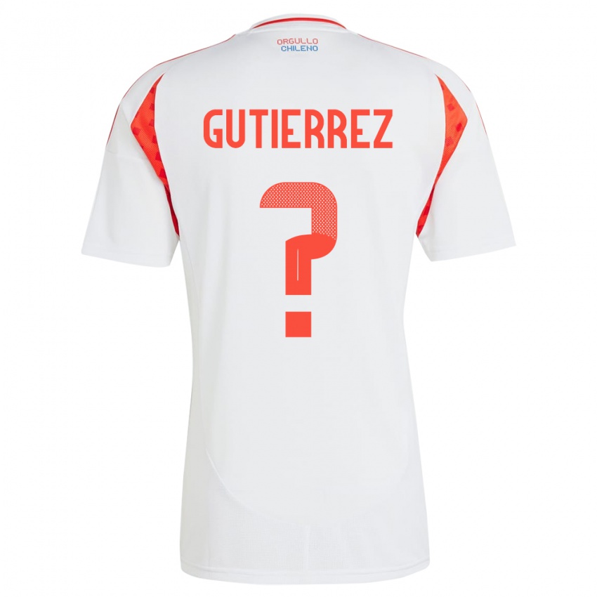 Niño Camiseta Chile Felipe Gutierrez #0 Blanco 2ª Equipación 24-26 La Camisa Argentina