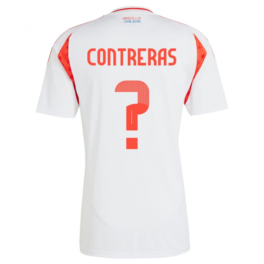 Niño Camiseta Chile Mathías Contreras #0 Blanco 2ª Equipación 24-26 La Camisa Argentina