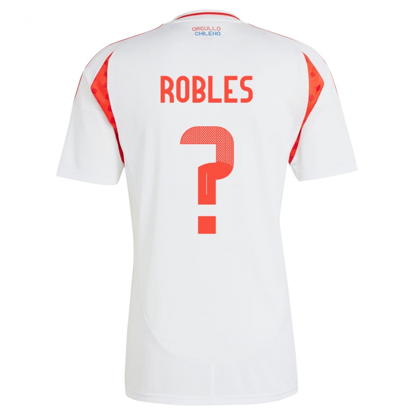 Niño Camiseta Chile Diego Robles #0 Blanco 2ª Equipación 24-26 La Camisa Argentina