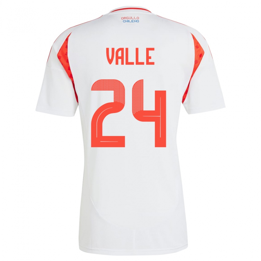 Niño Camiseta Chile Alessandra Valle #24 Blanco 2ª Equipación 24-26 La Camisa Argentina