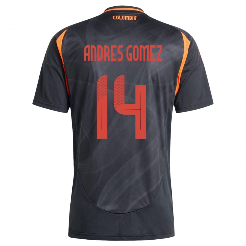 Niño Camiseta Colombia Carlos Andrés Gómez #14 Negro 2ª Equipación 24-26 La Camisa Argentina