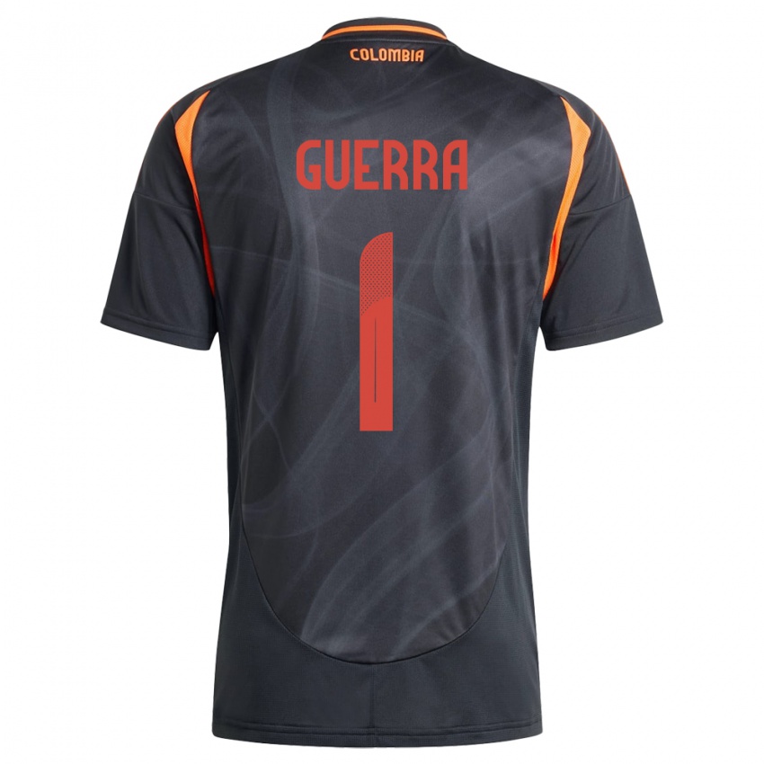 Niño Camiseta Colombia Sebastián Guerra #1 Negro 2ª Equipación 24-26 La Camisa Argentina