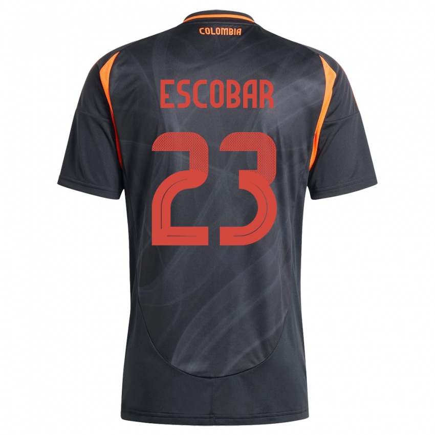 Niño Camiseta Colombia Josen Escobar #23 Negro 2ª Equipación 24-26 La Camisa Argentina