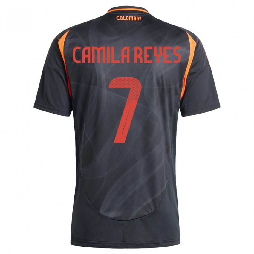 Niño Camiseta Colombia María Camila Reyes #7 Negro 2ª Equipación 24-26 La Camisa Argentina