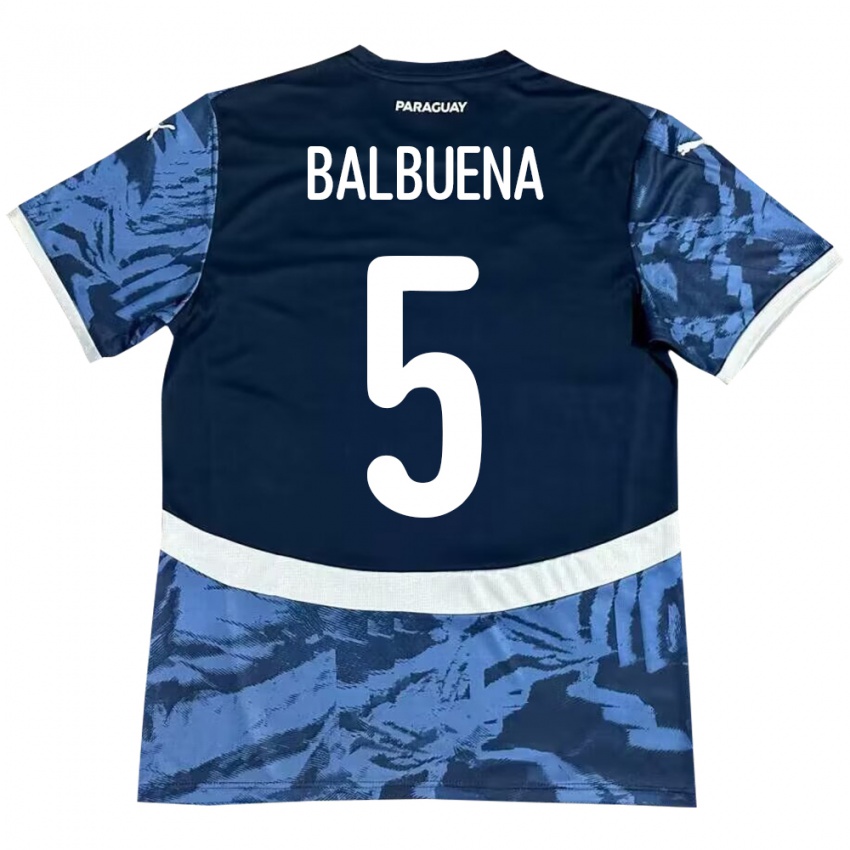 Niño Camiseta Paraguay Fabián Balbuena #5 Azul 2ª Equipación 24-26 La Camisa Argentina