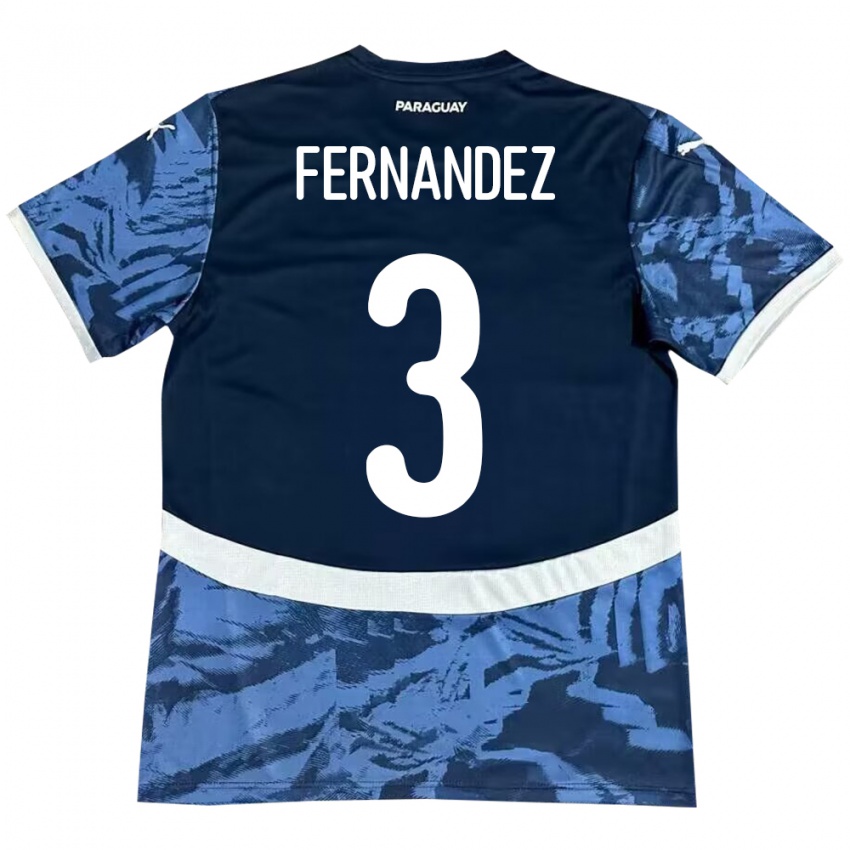 Niño Camiseta Paraguay Roberto Fernández #3 Azul 2ª Equipación 24-26 La Camisa Argentina