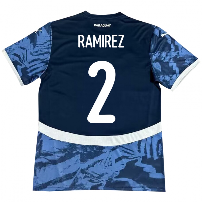 Niño Camiseta Paraguay Iván Ramírez #2 Azul 2ª Equipación 24-26 La Camisa Argentina